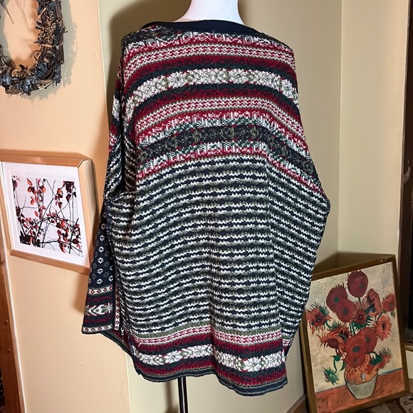 CABELLAS Size 2X NORDIC Ski Zipper Cardigan V-Neck Sweater Longline Cozy - Picture 9 of 16